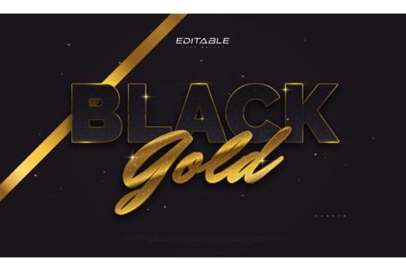 Download Luxurious Black and Gold Text Effect - Text Collection