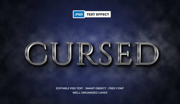 Download Cursed Psd Text Effect Editable Hallowen - Text Collection