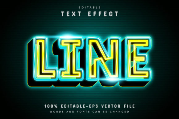 Download Neon Line Text Effect - Text Collection