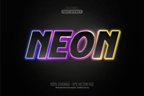 Download Neon Light Text Effect, Editable Glow - Text Collection