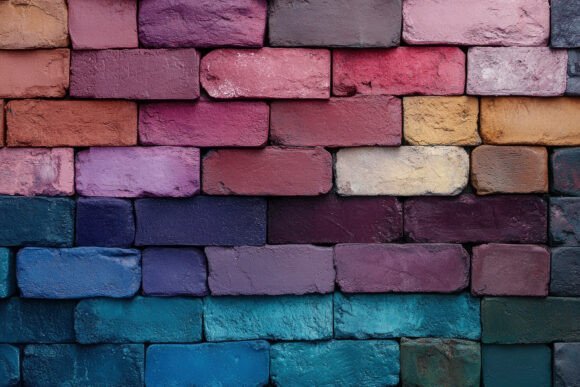 Download Colorful Brick Wall Textured Background Wallpaper - Text Collection