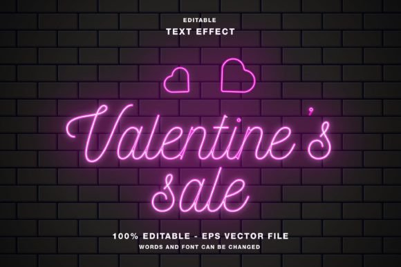 Download Valentine's Sale Neon Text Effect - Text Collection