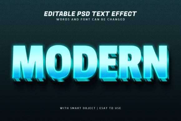 Download Modern 3d Blue Glow Text Effect Editable - Text Collection