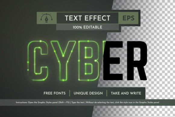 Download Cyber Glow Editable Text Effect - Text Collection
