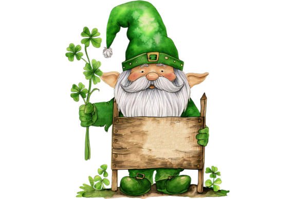 Download Patrick Gnome Leprechaun with Signboard - Signboard Collection