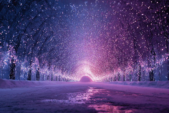 Download Purple Winter Light Tunnel - Premium Resources