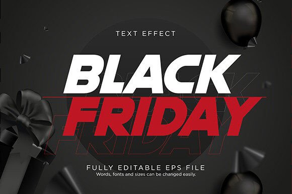 Download Black Friday Text Effect Font Type - Text Collection