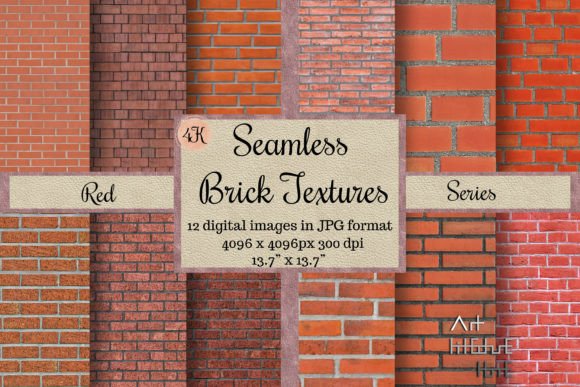 Download 12 Seamless Red Brick Texture, Tile Wall - Text Collection