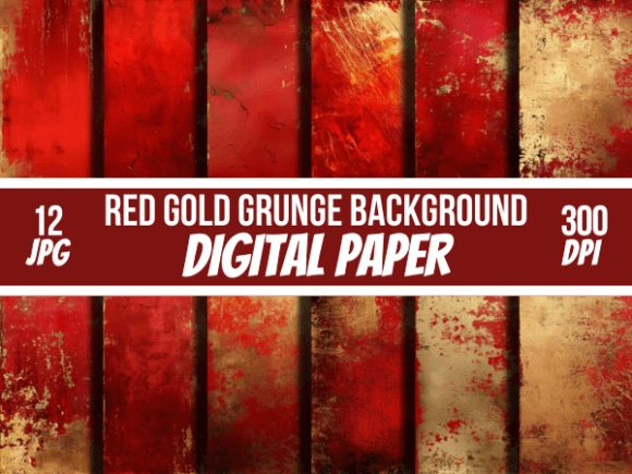 Download Red &amp; Gold Grunge Backgrounds Textures - Text Collection